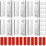 Cabinet Magnetic Catch 6 Pack Ultra Thin Cabinet Door Magnetic Catch for Drawer Magnets Adhesive Cabinet Latch Magnetic Closures for Kitchen Closet Door Closing Magnetic Door Catch Closer