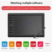 Laptop Graphic Tablet Drawing Pad w/ Digital Pen Quick Reading Pressure Sensing
