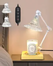 Candle Warmer Lamp with Timer and Dimmer, Vintage Electric Lamp Warmer for Ja...