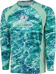 [Mossy Oak] Men's Fishing Shirts Long Sleeve with UPF 40+ Sun Protection