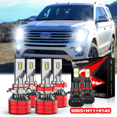 Para For Ford Expedition 2018 2019 - LED faro alto y bajo niebla bombillas