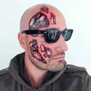 Cyborg Face Temporary Tattoo Set - Cyborg Robot Face Makeup / Cyborg Costume