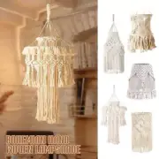 Uniquely Crafted Macrame Lampshade Hand-woven Bohemian Cover Light X0B1