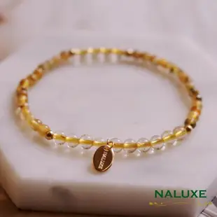 【Naluxe】鈦金花+金髮晶設計款開運手鍊