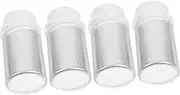 CHILDWEET 4pcs Anti-theft Vials Empty Bottle Reagent Bottle Chemical Bottle Reagent Bottle Sample Reagent Bottle Transparent Rain Gauge Sample Vial Large Capacity Reagent Bottle Aluminum