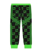 Gucci Kids All-Over Patterned Knitted Pants XL Black