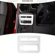 Central Console Headlight Switch Control Plate Trim Cover For Ford F150 21+White (for: Ford)