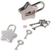 Mini Star Shaped Lock with for Key Personalized Portable Padlock for Anniversary