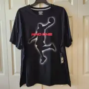 AND1 Men's Graphic T-Shirt Black Basketball Silhouette Print 3XL