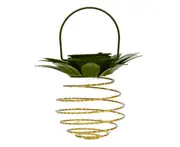 L02 2PC 24LED Solar Powered Pineapple Lantern Waterproof Garden Hanging Light