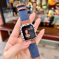 在飛比找蝦皮商城精選優惠-適用Redmi Watch獨家牛仔帆布拼真皮質紅米手錶3代R
