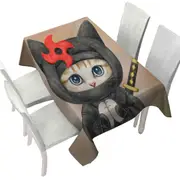 Funny Cats Cute Ninga Kitten Tablecloth