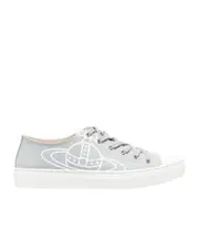 laced canvas shoes 40 White