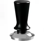 Coffee Tamper 58mm - Professional Stainless Steel Espresso Tamper for 58mm Portafilter, Heavy Duty Barista Hand Tamper with Non-Slip Grip (Black)