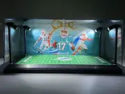 Jaylen Waddle Custom 2-card PSA & BGS display case w/ LED lights - Dolphins
