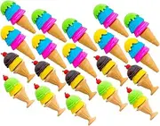 PLAFOPE 20Pcs Mini Cartoon Food Erasers for Portable Decorative Pencil Erasers Adorable for Classroom Rewards and Supplies Random Style