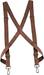 [Tadill] Mens Womens Suspender, Hook Suspenders Unisex, Elastic Straps for Belt Loops Side Clip Suspenders Pants Supplies Trucker Suspenders