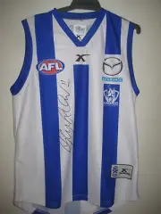 NORTH MELBOURNE -GLENN ARCHER HAND SIGNED JERSEY UNFRAMED + PHOTO PROOF & C.O.A