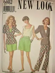 Jacket Trouser Shorts Tank New Look 6082 Simplicity Sewing Pattern 6 - 16 UC FF