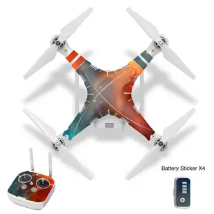 SUMEA DJI大疆phantom3精靈3貼紙3A 3P遙控器機身電池保護多色貼紙貼膜（可來圖定制）