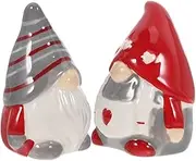 SECFOU 1 Pair Ceramic Gnome Seasoning Bottles Decorative Pepper and Salt for Kitchen Dining and Camping Compact Spice Dispensers with Convenient Access to Spices