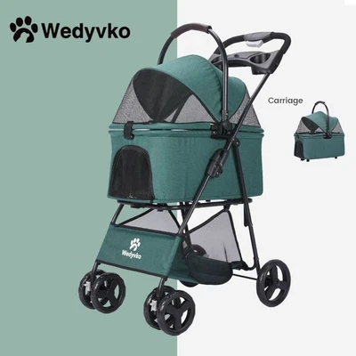 Portable Cart for Small Dogs Pets One-Click Folding Clip-Type Stroller Size s