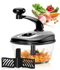 Hand Crank Vegetable Chopper- 1.8 L Heavy Duty Speedy Food Processor with Egg...