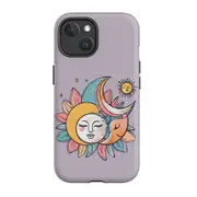 For iPhone 15 Tough Case Compatible with MagSafe Sleeping Moon