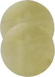 TOGEVAL Set of 2 Round Goat Skin Drum Heads African Drum Covers for Percussion Instruments