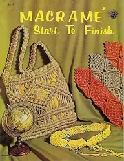 Vtg 1971 Macrame Start to Finish Book H193 Necklaces Jewelry Belt Purse Patterns