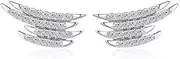 [Generic] Geometric Line Zirconia Exquisite Stud Earrings for Women Wedding Jewelry