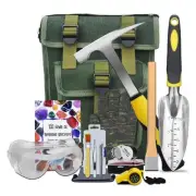 14 PCS Geology Rock Pick Hammer Kit, Gold Mining & Prospecting Equipment Tool...