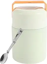800ml Food Flask Stainless Steel Insulated Food Jar Portable Soup Flask with Handle and Folding Hot Water Bottle Large Capacity Vacuum Thermal Food Jar Wide Mouth Food Container for School Office