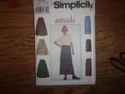 Simplicity 8458 Art Works Women's Skirt Variations size 12 14 16 Uncut FF