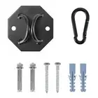 Black Load Bearing Suction Cup Wall Hook for Hammocks and Rocking Chairs
