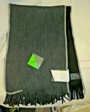 JOHN BARTLETT Reversible Grey/Grey and Black/Grey SCARF NWT -