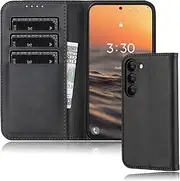 [FROLAN] for Samsung Galaxy S23+ Plus Wallet Case Premium PU Leather with Credit Card Holder Slot Flip Drop Protection Shockproof Cover 6.6 Inch(Black)