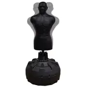 Silicone Skin Free Standing Human BOB Boxing Punching Dummy Bag - Black Color