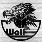 Vinyl Clock Wolf Vinyl Record Wall Clock Home Art Decor Handmade 3255