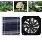 DC12V Solar Panel 13" Exhaust Vent Ventilation Fan for Sheds Dog Coop Greenhouse