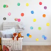 30 Pcs Watercolour Dots Wall Stickers