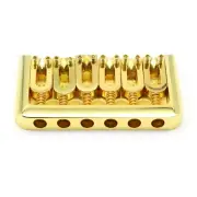 U-shaped Saddle Guitar Hardtail Fixed Bridge Gold for 6-String Electric Guitar