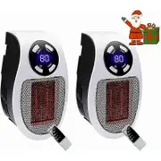 2pices 500 Watts Chauffage Soufflant Ceramique Mini Chauffage Soufflant Chauffage Dappoint Conomique Portable Chauffage Sur Prise Avec Thermostat Et M