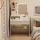 Makeup Vanity Mirror Desk Table Dresser with LED Lighting
