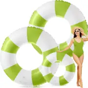 Jumbo Pool Floats Swimming Ring 47.24 Inch Inflatable Tube Pool Tube Striped Poo
