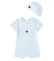 [Gucci Kids] Gucci Kids Baby cotton playsuit, bib, and hat set M 9-12 blue