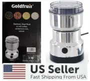 Electric Coffee Bean Grinder Nut Seed Grind Spice Crusher Mill Blender /Silver