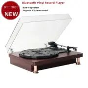 3-Speed Turntable Bluetooth Vinyl Record Player LP Record Player w/Speakers ty2