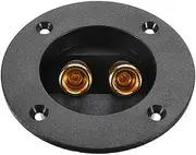 HOMSFOU Speaker Terminal Connector Set 3pcs DIY Home Car Stereo 2-Way Speaker Terminal Round Terminal Binding Post Screw Connectors Black