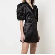 NWT Cynthia Rowley Paz Mini Blazer Dress Black XS